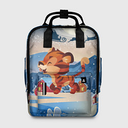 Рюкзак женский Гуляющий тигр 2022, цвет: 3D-принт