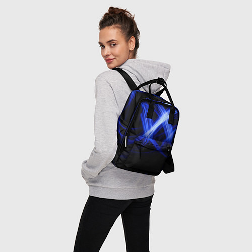 Женский рюкзак Синяя бесконечность энергии / 3D-принт – фото 3