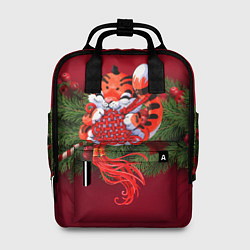 Рюкзак женский Игривый китайский тигр, цвет: 3D-принт