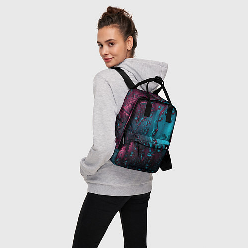 Женский рюкзак Ностальгия фиолетового дождя / 3D-принт – фото 3