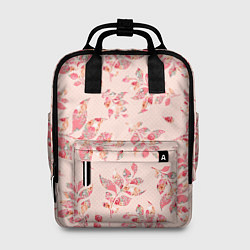 Рюкзак женский Нежные цветы и листья, цвет: 3D-принт