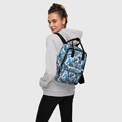 Рюкзак женский Светло-Синий Камуфляж, цвет: 3D-принт — фото 2