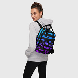 Рюкзак женский Неоновая геометрия Neon, цвет: 3D-принт — фото 2