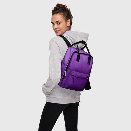 Женский рюкзак Красивый фиолетовый градиент / 3D-принт – фото 3