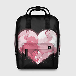 Рюкзак женский Сердце Две Кицуне, цвет: 3D-принт