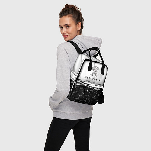 Женский рюкзак Peugeot: Трещины / 3D-принт – фото 3