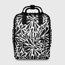 Рюкзак женский Черно белый абстрактный узор, цвет: 3D-принт