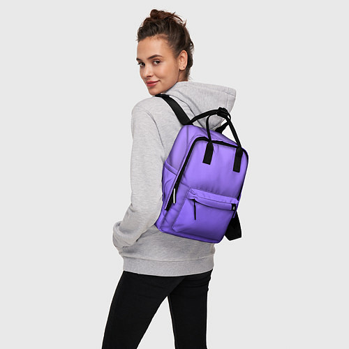 Женский рюкзак Красивый фиолетовый светлый градиент / 3D-принт – фото 3