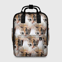 Рюкзак женский Маленький котенок паттерн, цвет: 3D-принт