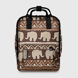 Рюкзак женский Слоны паттерн, цвет: 3D-принт