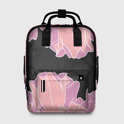 Женский рюкзак Розовые цветы-кристаллы