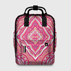 Рюкзак женский Абстракция Узор розового цвета, цвет: 3D-принт