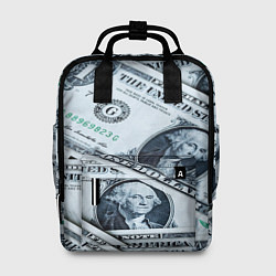 Рюкзак женский Доллары с Вашингтоном, цвет: 3D-принт