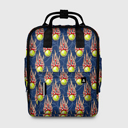 Рюкзак женский Теннисные мячики в огне, цвет: 3D-принт