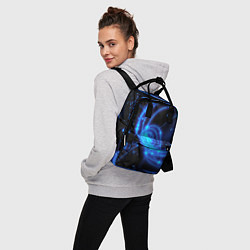 Рюкзак женский Неоновый космос Neon space, цвет: 3D-принт — фото 2