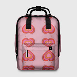 Рюкзак женский Сердечки перевернутые, цвет: 3D-принт