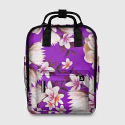 Рюкзак женский Цветы Фиолетовый Цветок, цвет: 3D-принт