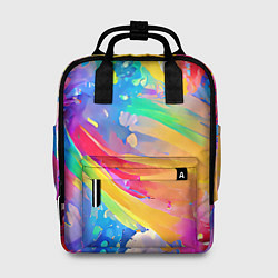 Рюкзак женский Радужный рисунок, цвет: 3D-принт