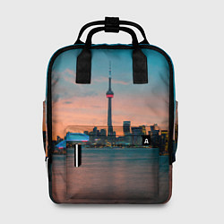 Рюкзак женский Закат в Торонто, цвет: 3D-принт