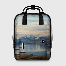 Рюкзак женский Горы озеро природа, цвет: 3D-принт
