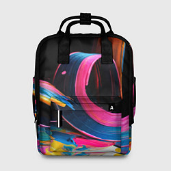 Рюкзак женский Разноцветный мазки краски Абстракция Multicolored, цвет: 3D-принт