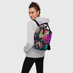 Рюкзак женский Сюрреалистическая фрактальная композиция Мода Surr, цвет: 3D-принт — фото 2