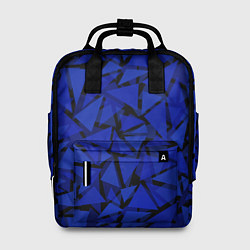 Рюкзак женский Синие треугольники-геометрический узор, цвет: 3D-принт
