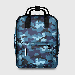 Рюкзак женский Камуфляж Тёмно-Синий Camouflage Dark-Blue, цвет: 3D-принт