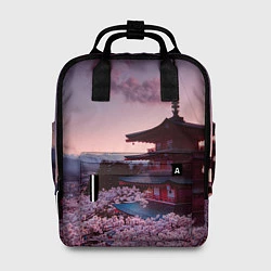 Рюкзак женский Цветение сакуры в Японии, цвет: 3D-принт