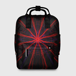 Рюкзак женский Красный эфир 3D - абстракция, цвет: 3D-принт