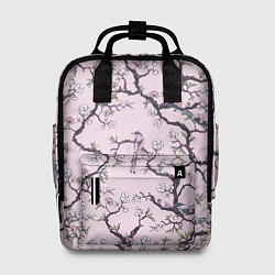 Рюкзак женский Цветы Сакуры и Птицы На Ветках, цвет: 3D-принт