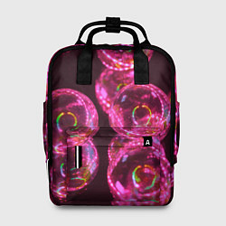 Рюкзак женский Неоновые сюрреалистичные пузыри - Розовый, цвет: 3D-принт