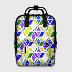 Женский рюкзак Разноцветный неоновый геометрический узор