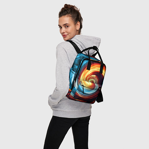 Женский рюкзак Воздушно-огненный вихрь / 3D-принт – фото 3
