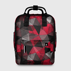 Женский рюкзак Красно-серый геометрический