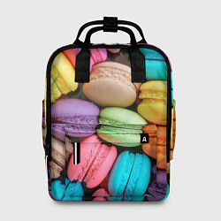 Рюкзак женский Цветные Макаруны, цвет: 3D-принт