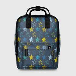 Женский рюкзак Парад звезд на синем фоне