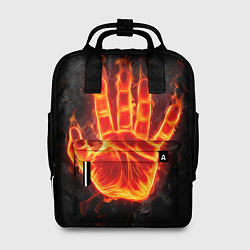 Рюкзак женский Ладонь из огня, цвет: 3D-принт