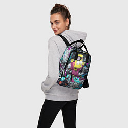 Рюкзак женский Спортивный Барт Симпсон на фоне граффити, цвет: 3D-принт — фото 2