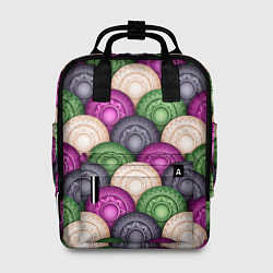 Рюкзак женский Круглый калейдоскоп абстракция, цвет: 3D-принт