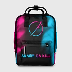 Рюкзак женский Akame ga Kill - neon gradient: символ сверху надпи, цвет: 3D-принт
