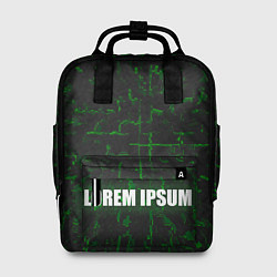 Рюкзак женский Lorem Ipsum - зелёный лабиринт, цвет: 3D-принт