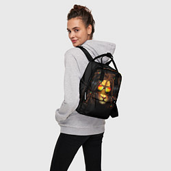 Рюкзак женский Лев в наушниках с дредами, цвет: 3D-принт — фото 2