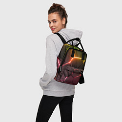 Рюкзак женский Неоновые радужные плиты, цвет: 3D-принт — фото 2