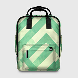 Женский рюкзак Зеленые геометрические узоры