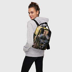 Рюкзак женский Оскал чёрного волка, цвет: 3D-принт — фото 2