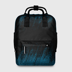 Женский рюкзак Синие штрихи на черном