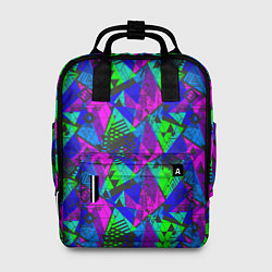Женский рюкзак Неоновый абстрактный геометрический узор