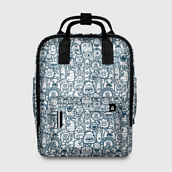 Рюкзак женский Монстрики с антенками, цвет: 3D-принт