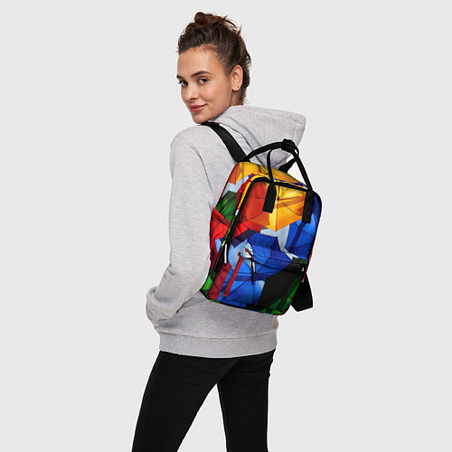 Женский рюкзак Разноцветные зонтики / 3D-принт – фото 3